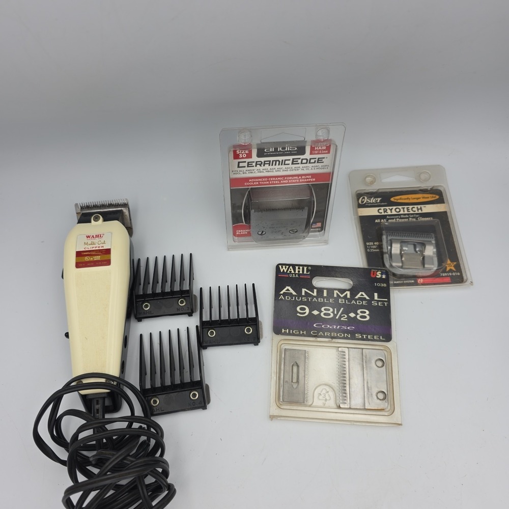 Vintage Wahl Hair Clippers Trimmer Model MC Multi Cut White Precision 120V 0.32